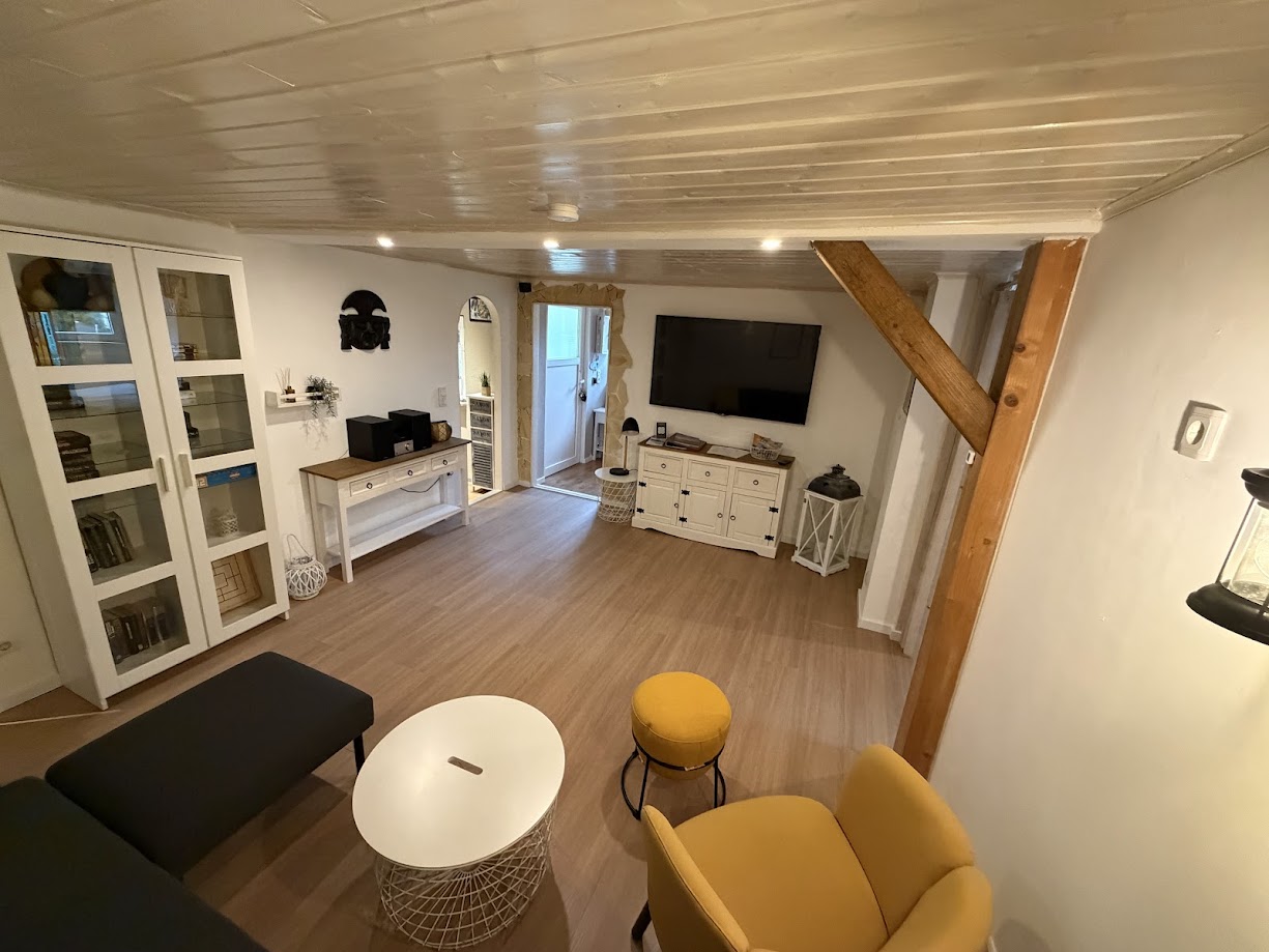 Wohnzimmer Ferienhaus Koenigsnase Struppen