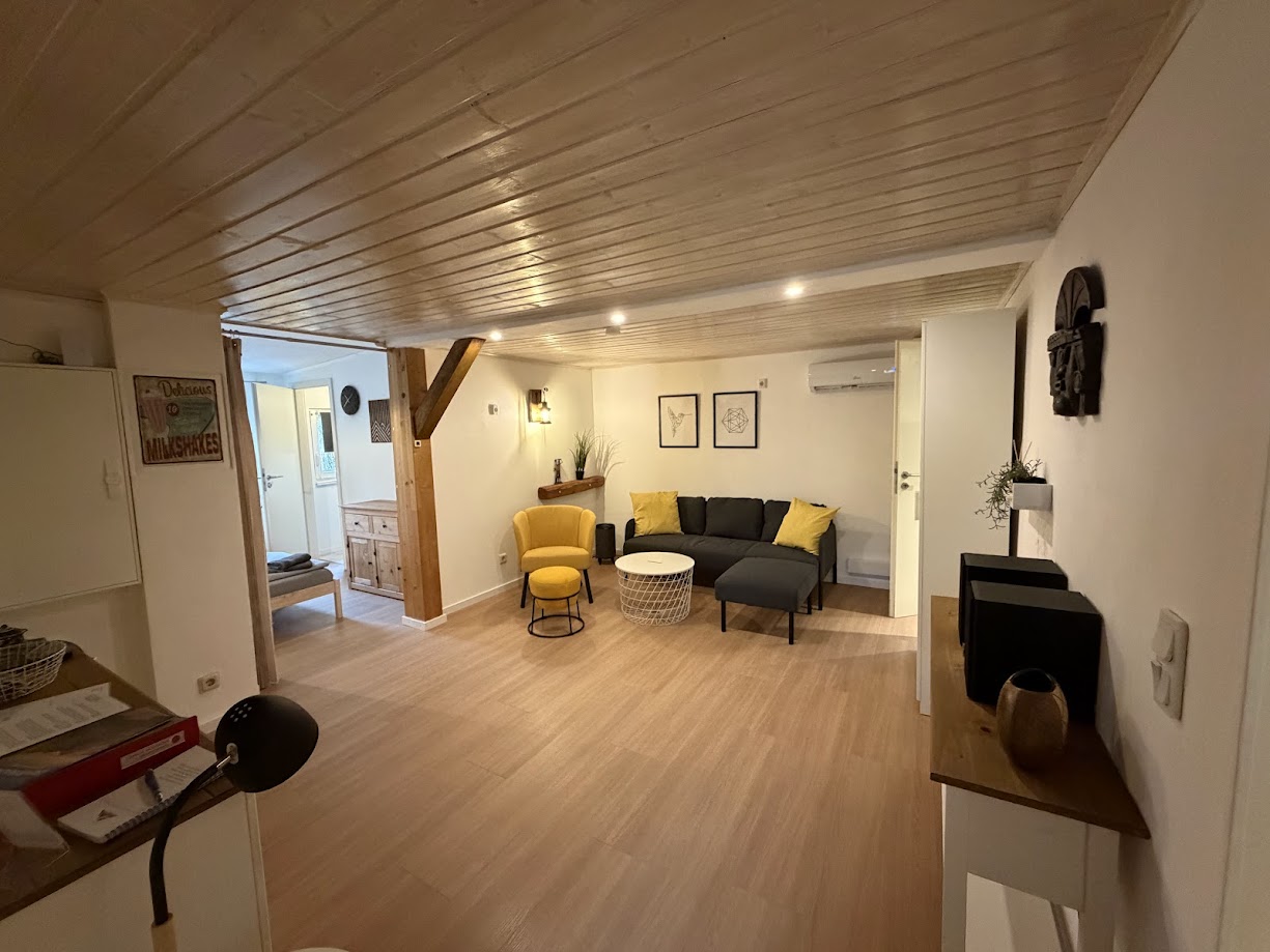 Ferienhaus Königsnase in Struppen - Wohnzimmer mit Flat-TV
